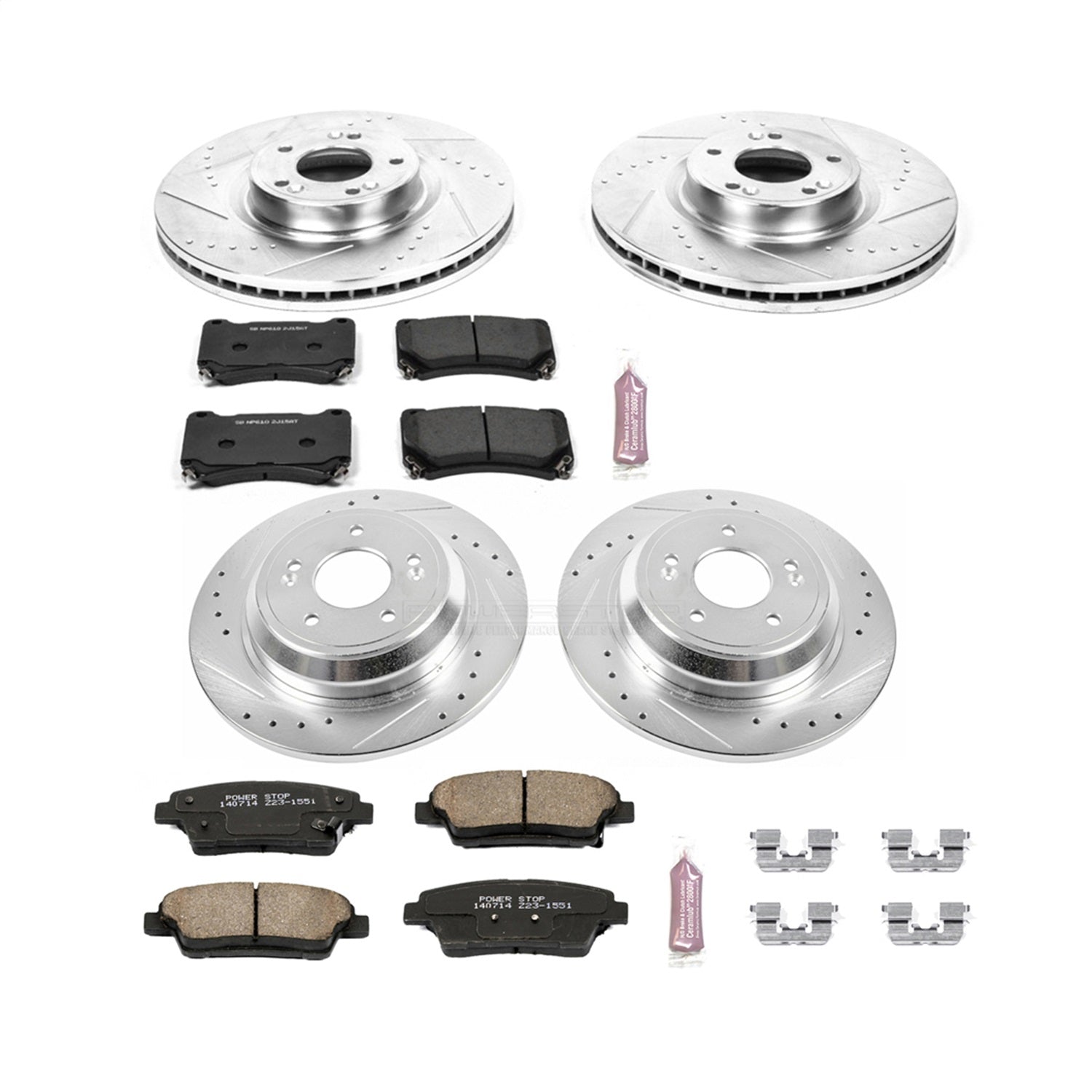 PowerStop Front & Rear Z23 Evolution Sport Brake Kit | Hyundai Genesis (10-14) (K5845)