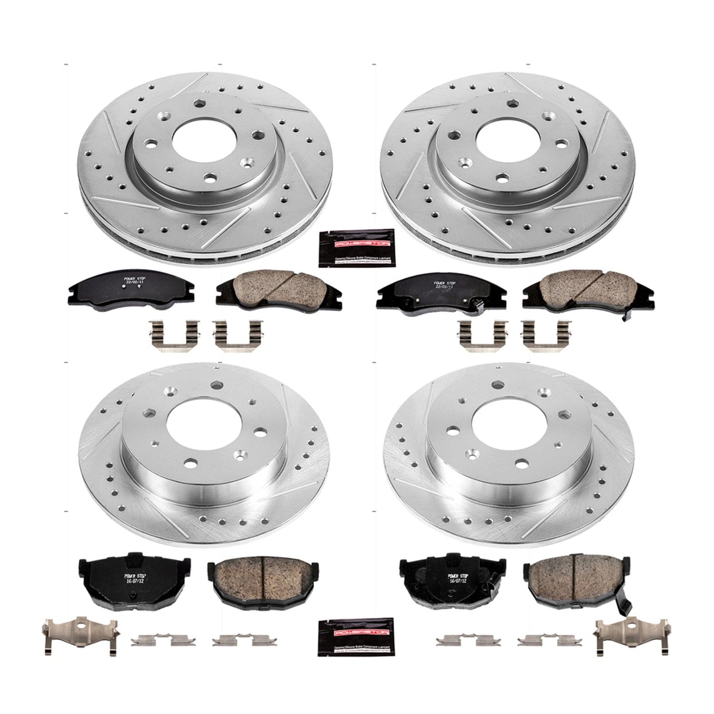 PowerStop Front & Rear Z23 Evolution Sport Brake Kit | Kia Spectra (04-09) (K5904)