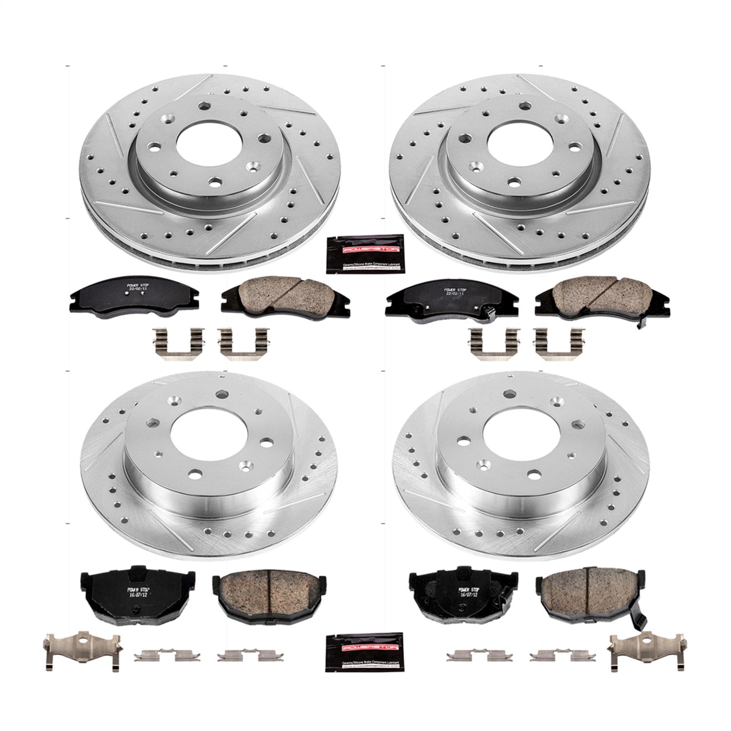 PowerStop Front & Rear Z23 Evolution Sport Brake Kit | Kia Spectra (04-09) (K5904)