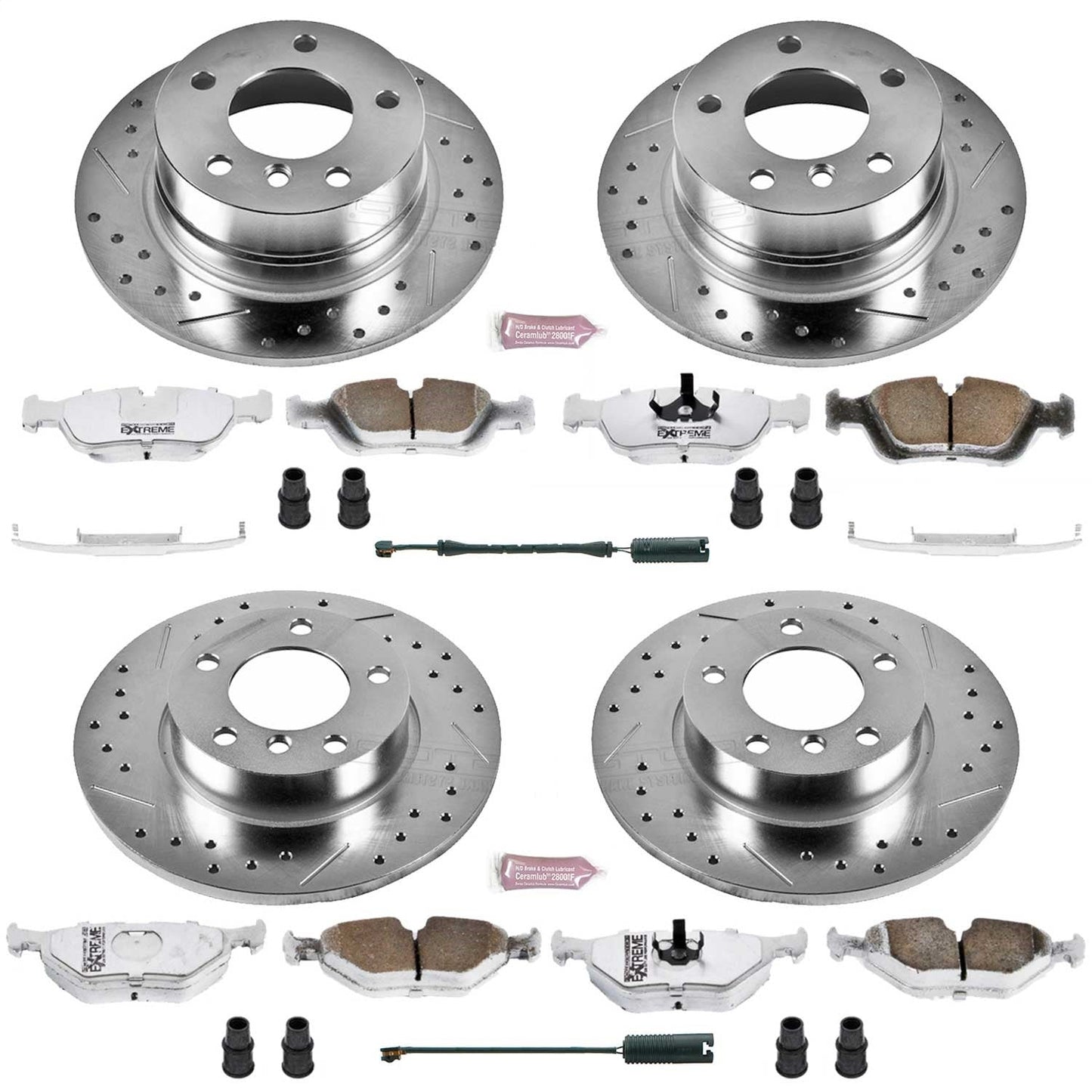 PowerStop Front & Rear Z26 Street Warrior Brake Kit | BMW 318ti (95-99) (K591-26)