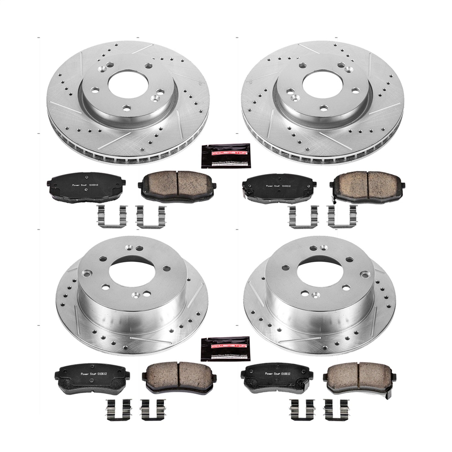 PowerStop Front & Rear Z23 Evolution Sport Brake Kit | Kia Forte (10-13) (K5912)