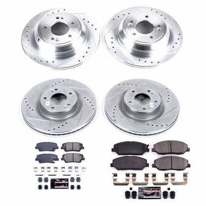PowerStop Front & Rear Z23 Evolution Sport Brake Kit | Hyundai Genesis (09) (K5922)