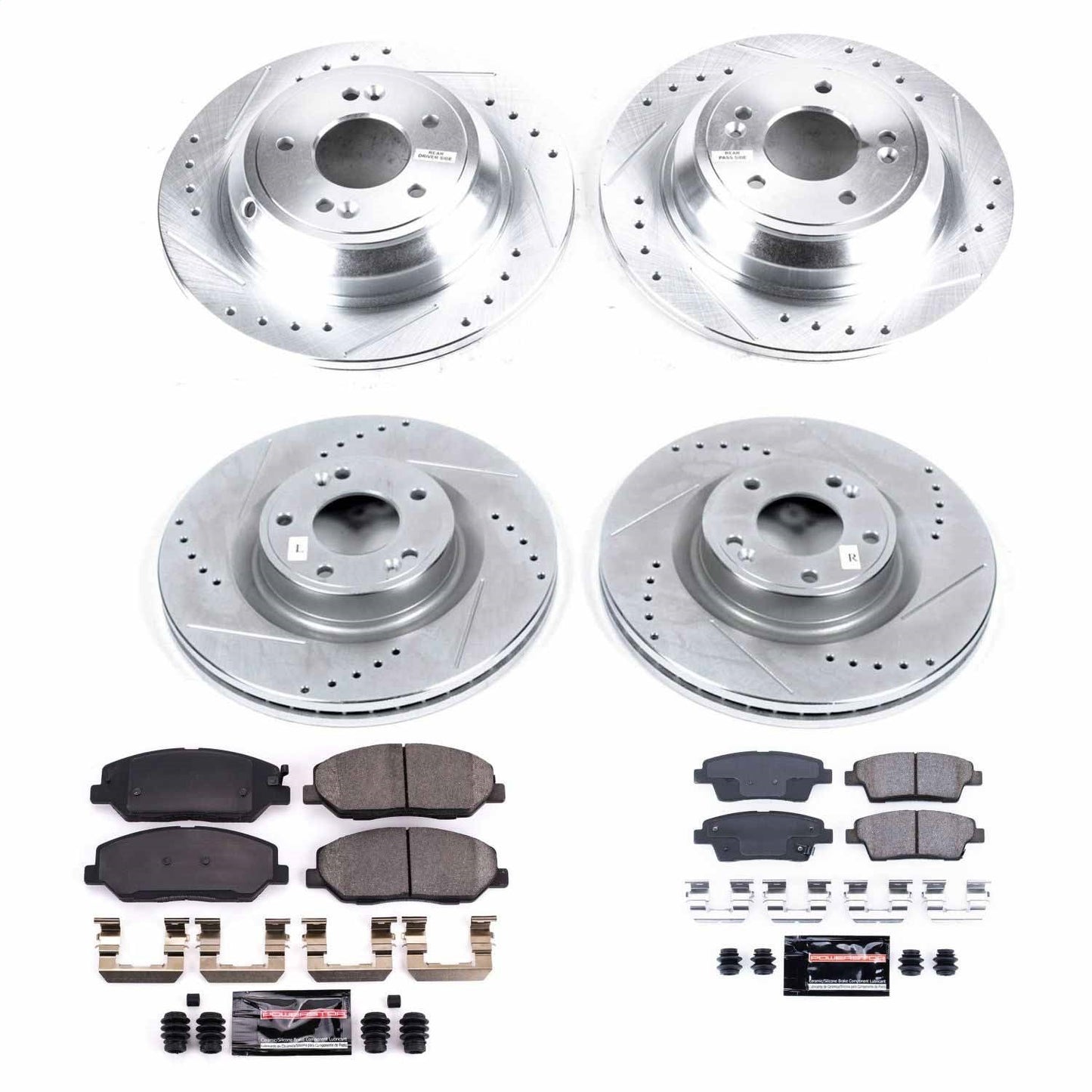 PowerStop Front & Rear Z23 Evolution Sport Brake Kit | Hyundai Genesis (10-11) (K5923)