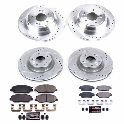 PowerStop Front & Rear Z23 Evolution Sport Brake Kit | Hyundai Genesis (10-11) (K5923)