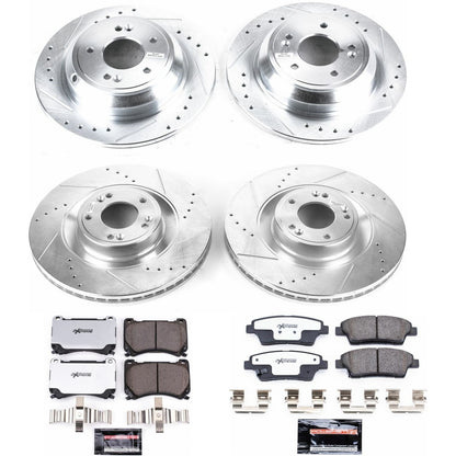 PowerStop Front & Rear Z26 Street Warrior Brake Kit | Hyundai Genesis (12-14) (K5929-26)