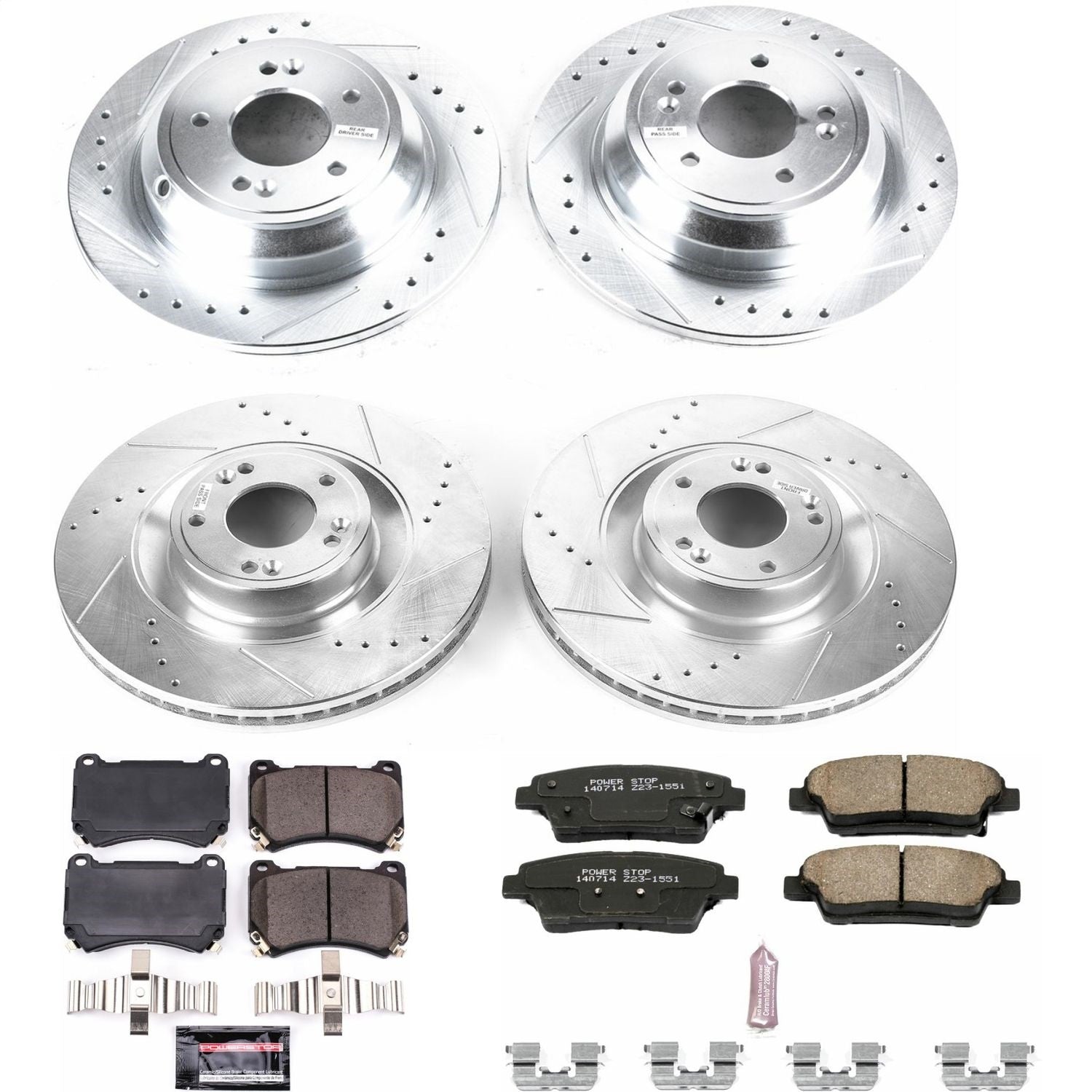 PowerStop Front & Rear Z23 Evolution Sport Brake Kit | Hyundai Genesis (12-14) (K5929)