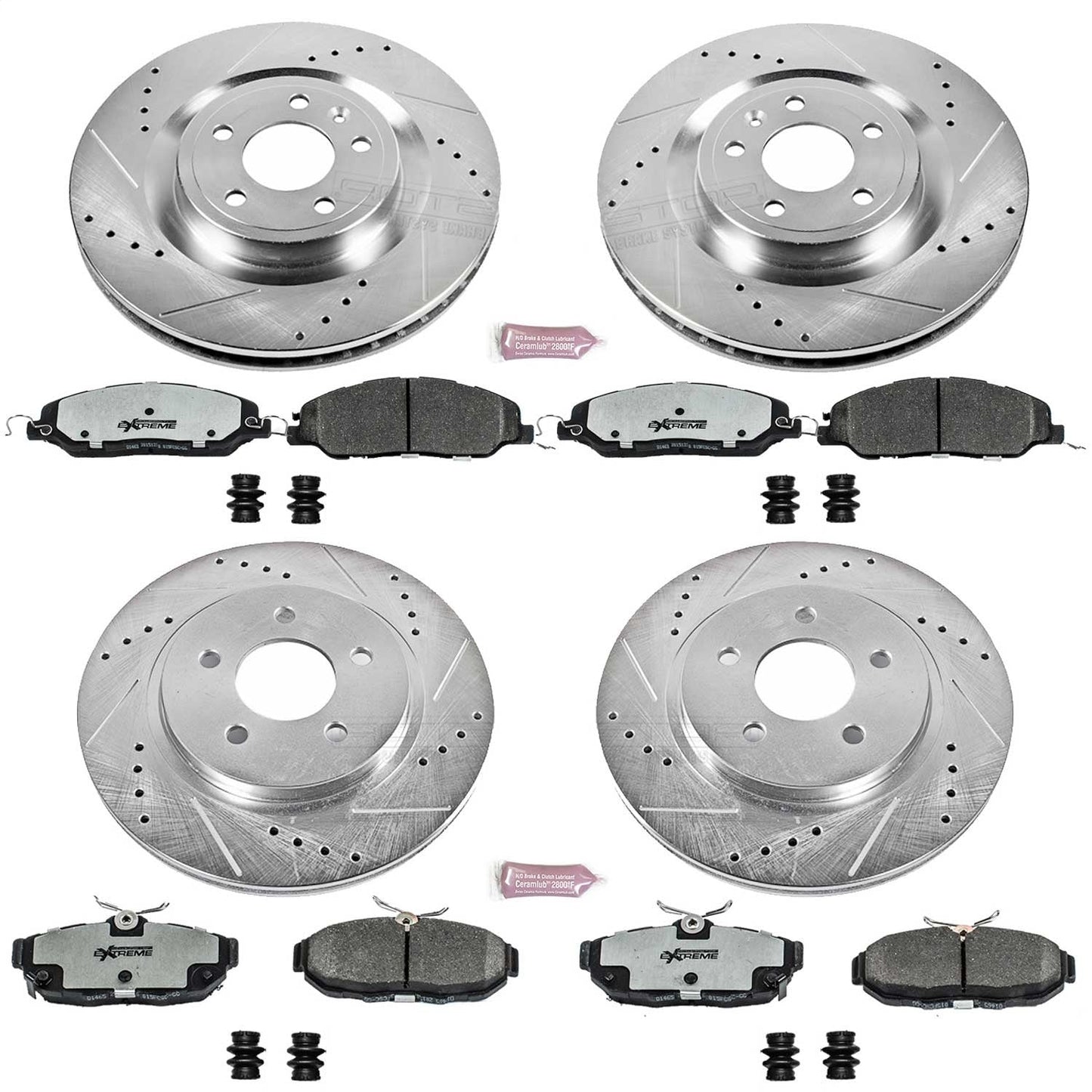 PowerStop Front & Rear Z26 Street Warrior Brake Kit | Ford Mustang (11-14) (K5943-26)