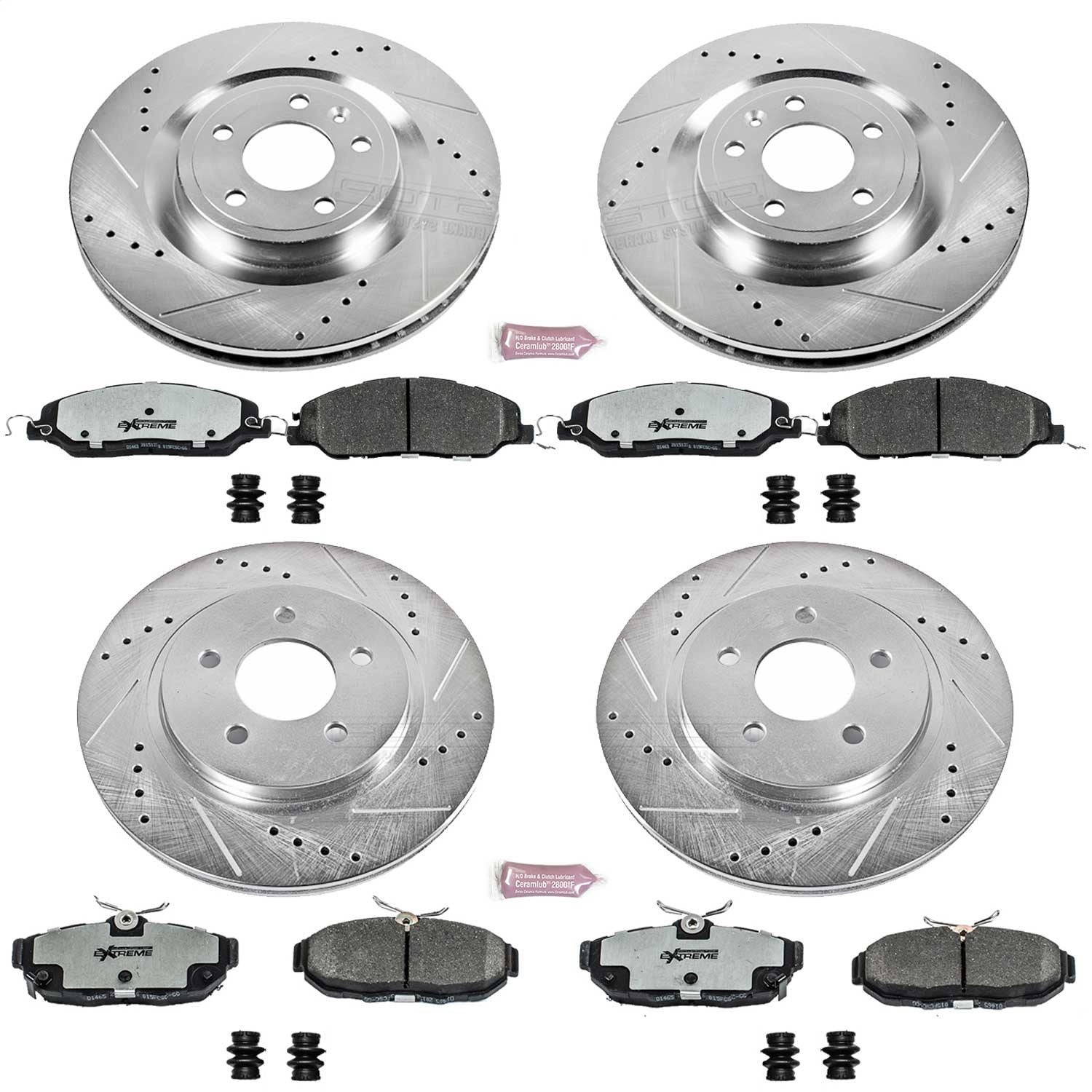 PowerStop Front & Rear Z26 Street Warrior Brake Kit | Ford Mustang (11-14) (K5943-26)