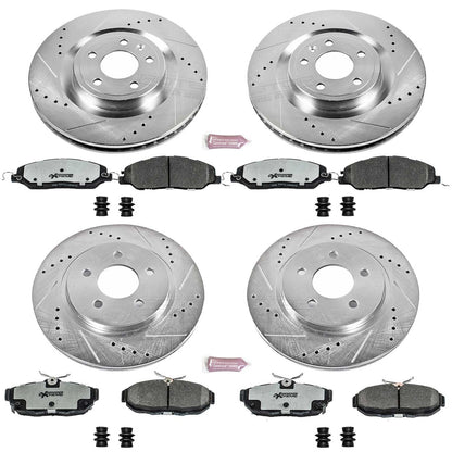 PowerStop Front & Rear Z26 Street Warrior Brake Kit | Ford Mustang (11-14) (K5943-26)