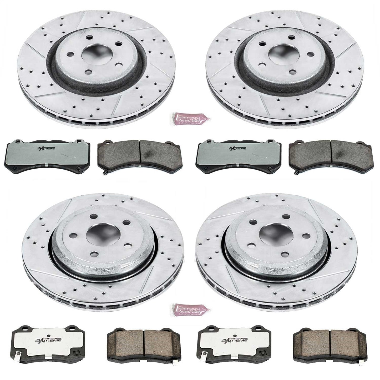 PowerStop Front & Rear Z26 Street Warrior Brake Kit | Dodge Durango (18-19) (K5958-26)