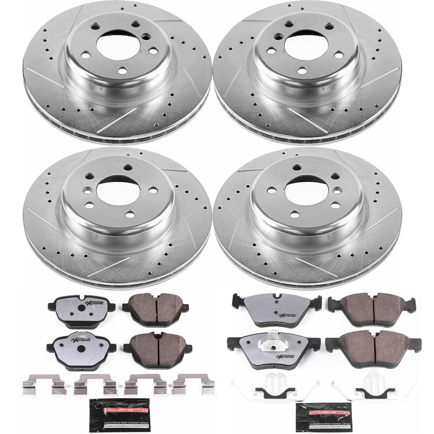 PowerStop Front & Rear Z26 Street Warrior Brake Kit | BMW 528i (11-16) (K6033-26)