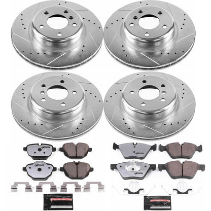 PowerStop Front & Rear Z26 Street Warrior Brake Kit | BMW 528i (11-16) (K6033-26)