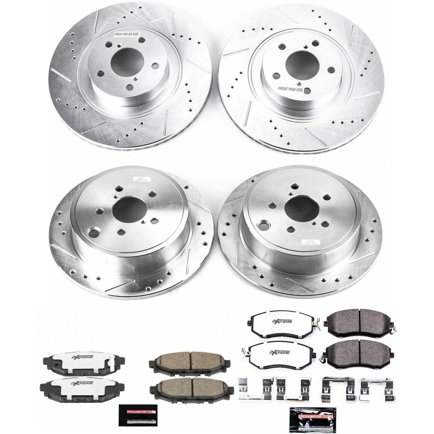 PowerStop Front & Rear Z26 Street Warrior Brake Kit | Subaru Forester (10-13) (K6083-26)