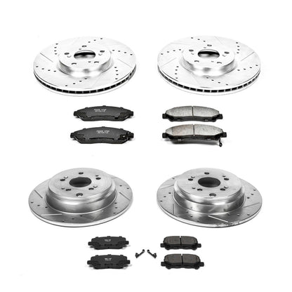 PowerStop Front & Rear Z23 Evolution Sport Brake Kit | Honda Pilot (12-15) (K6084)