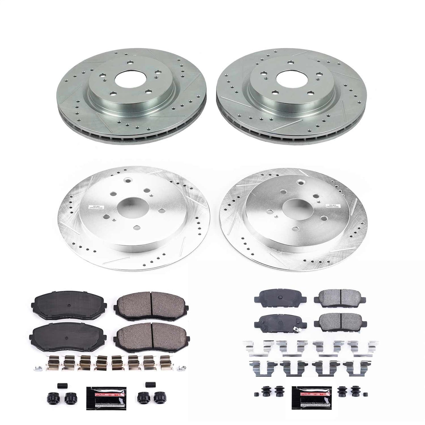 PowerStop Front & Rear Z23 Evolution Sport Brake Kit | Suzuki Grand Vitara (09-13) (K6090)