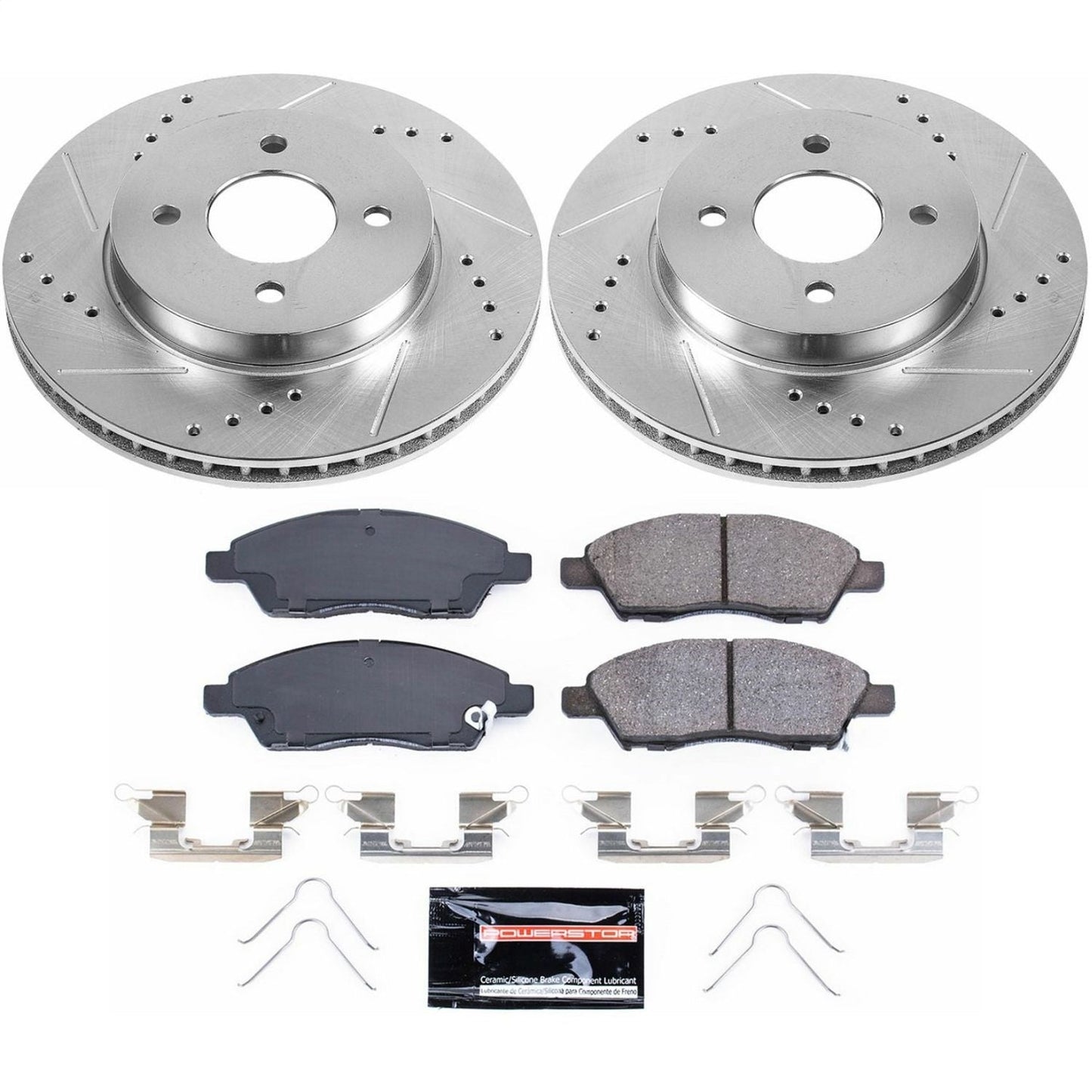 PowerStop Z23 Evolution Sport Front Brake Kit | Nissan Versa (12-18) (K6096)