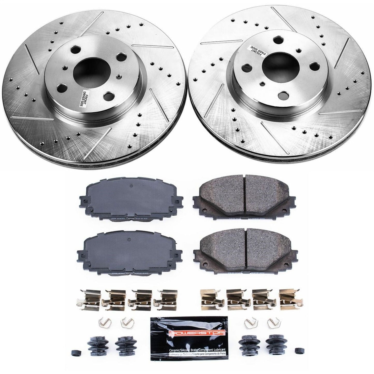 PowerStop Z23 Evolution Sport Front Brake Kit | Toyota Yaris (12-18) (K6104)
