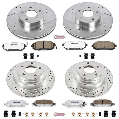 PowerStop Front & Rear Z26 Street Warrior Brake Kit | Subaru Impreza (02-03) (K6109-26)