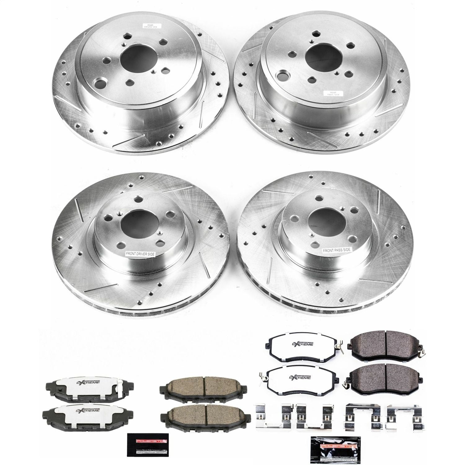 PowerStop Front & Rear Z26 Street Warrior Brake Kit | Subaru BRZ (13-16) (K6112-26)