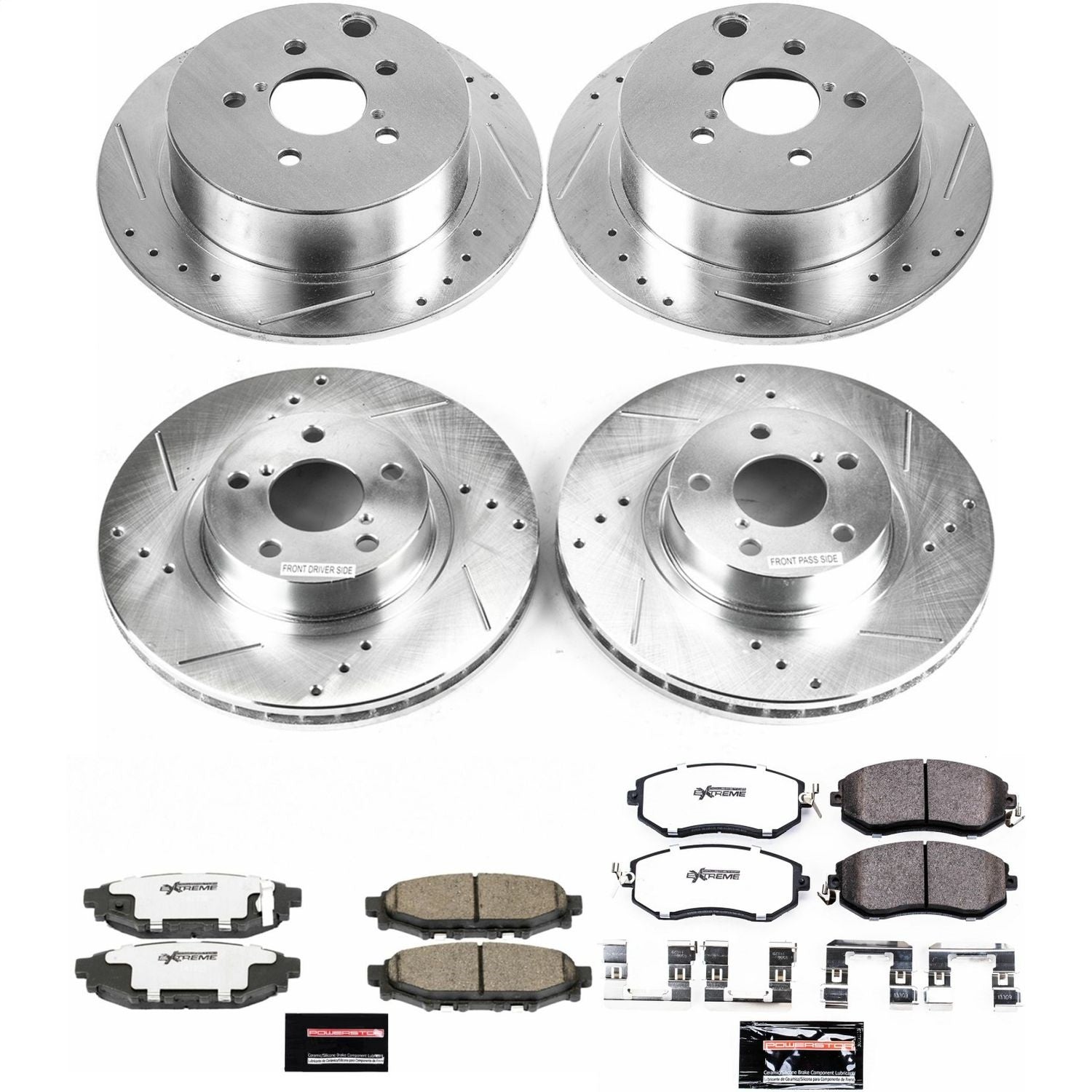 PowerStop Front & Rear Z26 Street Warrior Brake Kit | Subaru Impreza (12-16) (K6113-26)