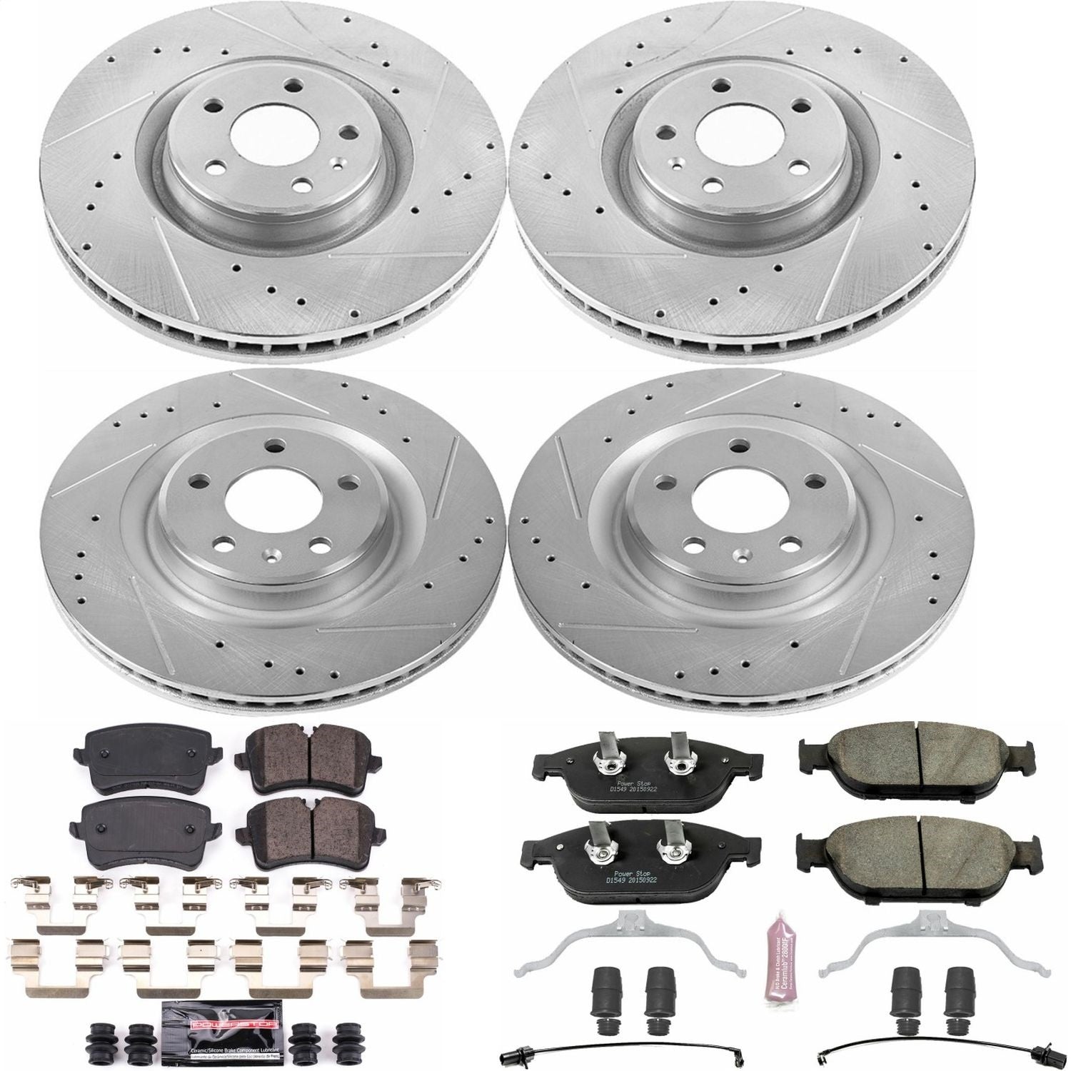 PowerStop Front & Rear Z23 Evolution Sport Brake Kit | Audi A7 Quattro (12) (K6132)