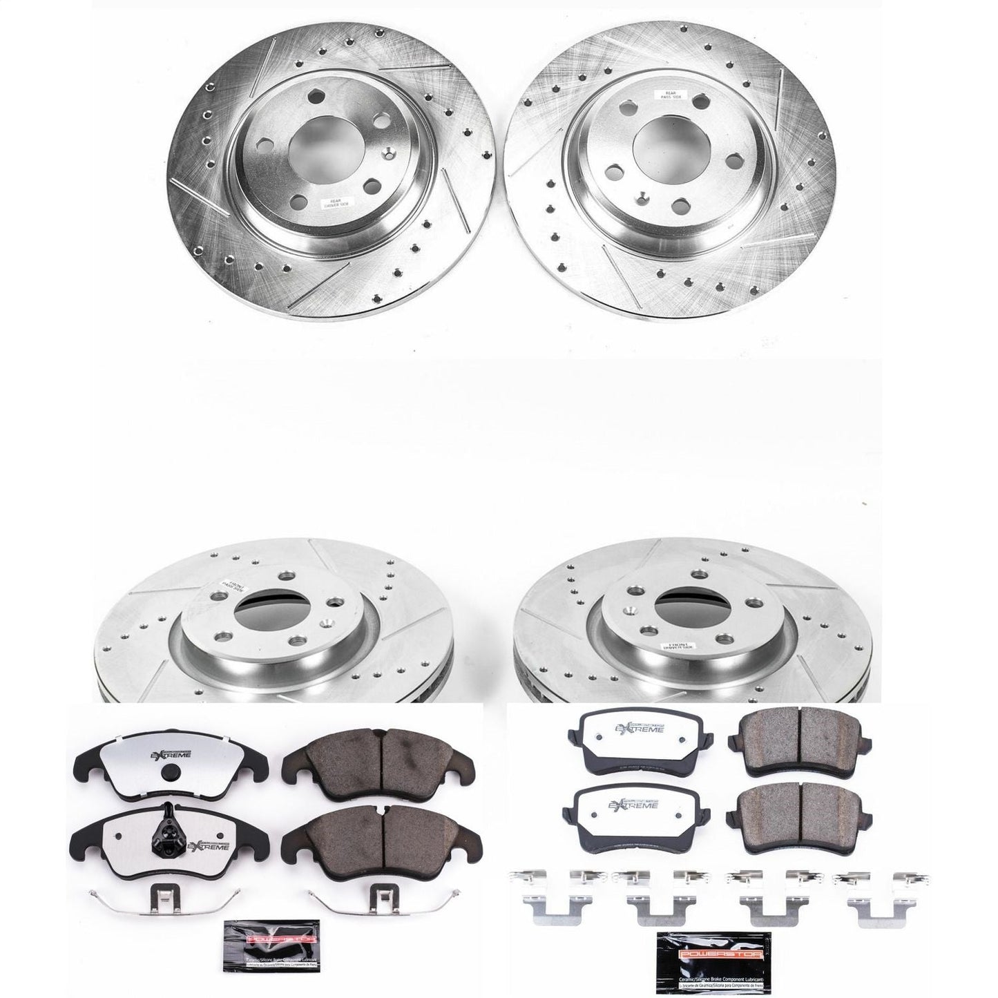 PowerStop Front & Rear Z26 Street Warrior Brake Kit | Audi A4 (12-16) (K6134-26)