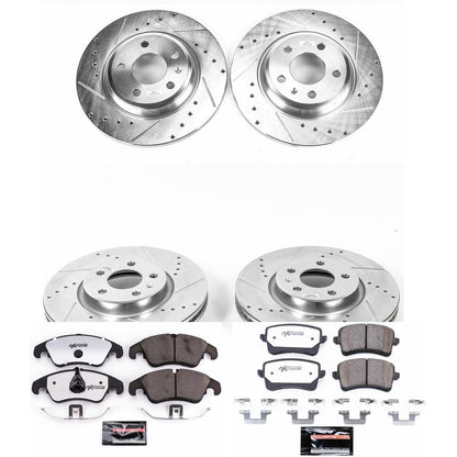 PowerStop Front & Rear Z26 Street Warrior Brake Kit | Audi A4 (12-16) (K6134-26)