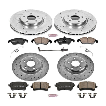 PowerStop Front & Rear Z23 Evolution Sport Brake Kit | Audi A4 (12-16) (K6134)
