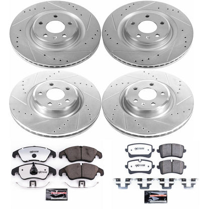 PowerStop Front & Rear Z26 Street Warrior Brake Kit | Audi A6 (14-18) (K6141-26)