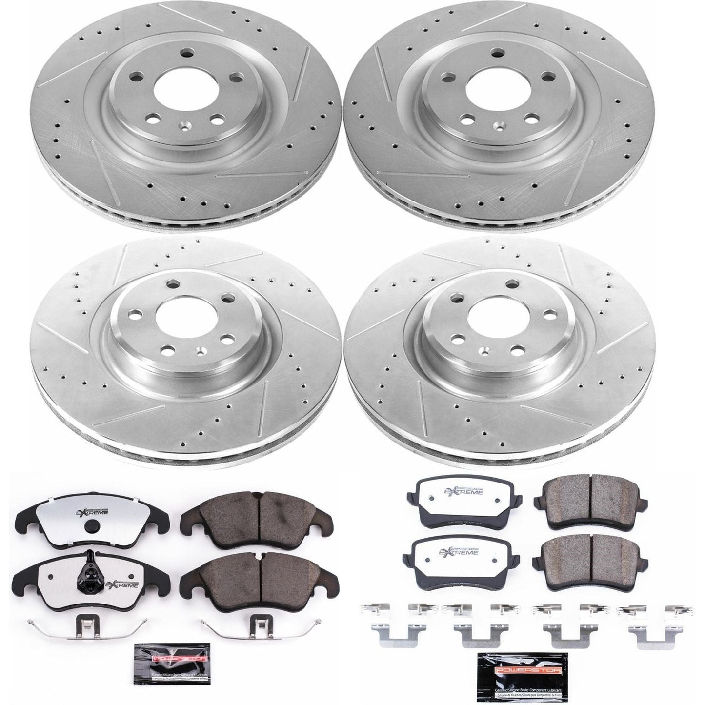 PowerStop Front & Rear Z26 Street Warrior Brake Kit | Audi Q5 (13-16) (K6143-26)