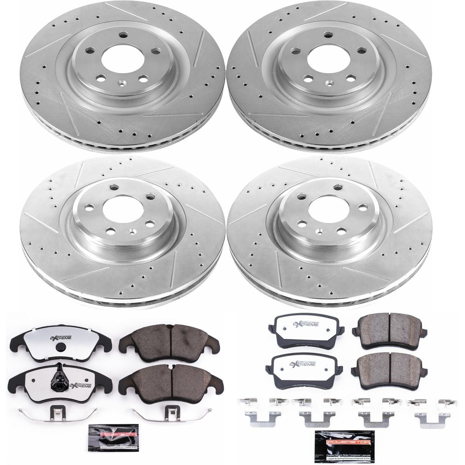 PowerStop Front & Rear Z26 Street Warrior Brake Kit | Audi Q5 (13-16) (K6143-26)