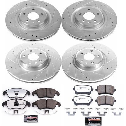 PowerStop Front & Rear Z26 Street Warrior Brake Kit | Audi Q5 (13-16) (K6143-26)