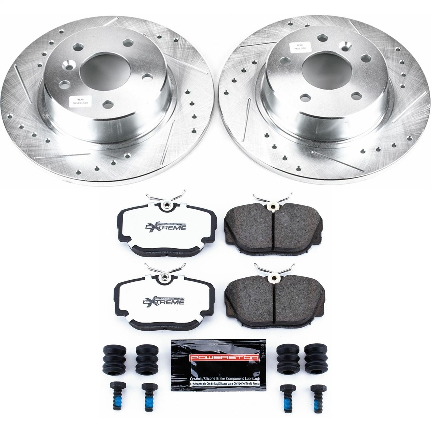 PowerStop Rear Z26 Street Warrior Brake Kit | Land Rover Discovery (99-04) (K6152-26)