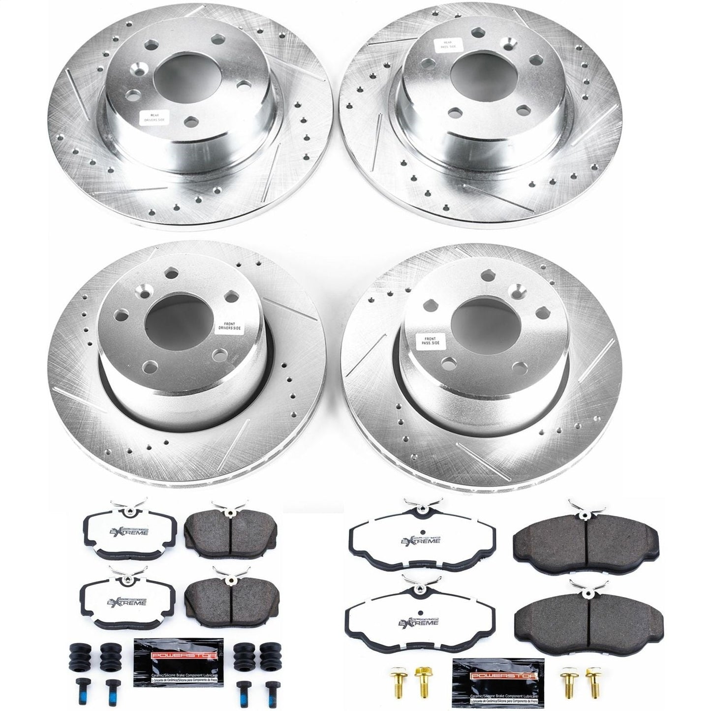 PowerStop Front & Rear Z36 Truck & Tow Brake Kit | Land Rover Discovery (99-04) (K6153-36)