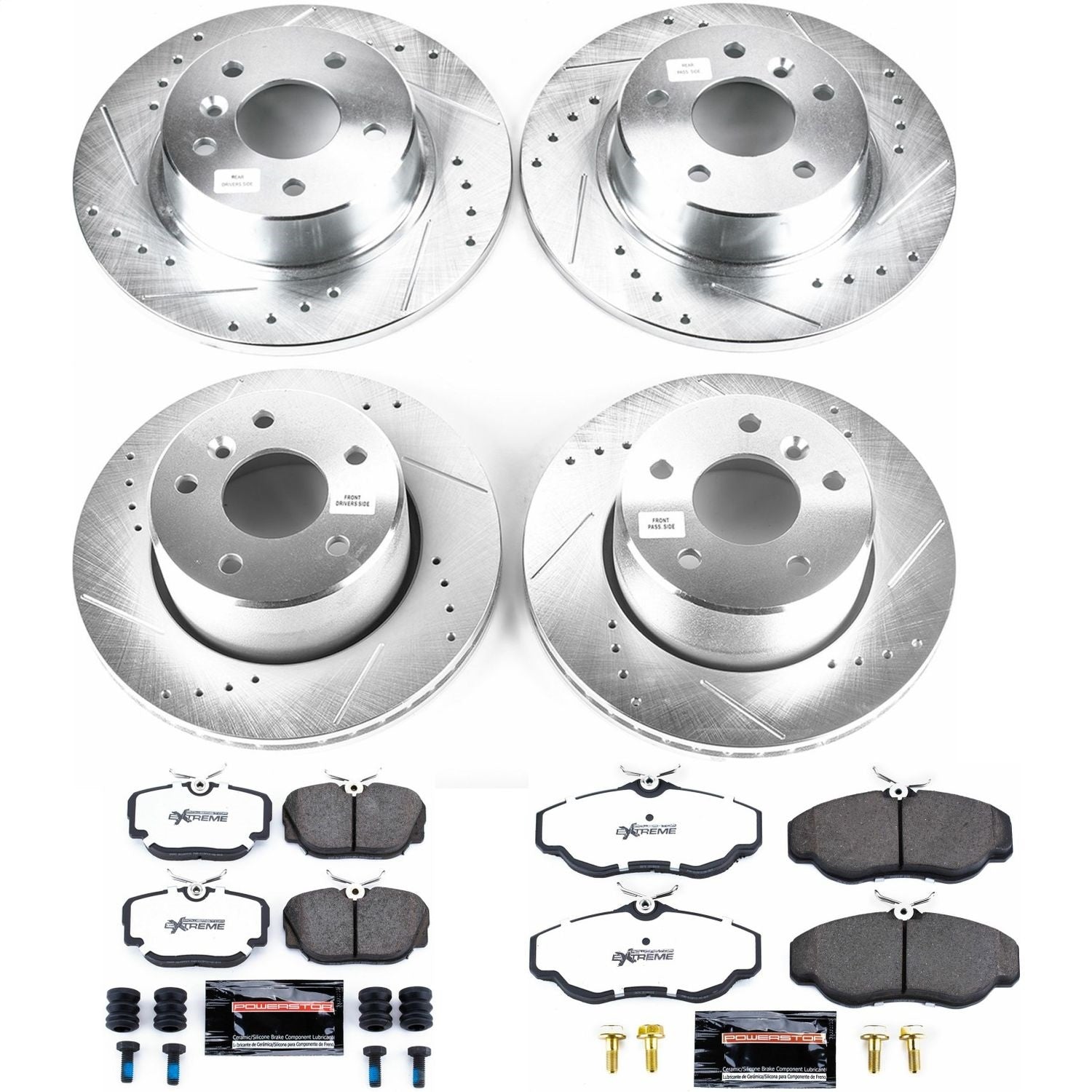 PowerStop Front & Rear Z36 Truck & Tow Brake Kit | Land Rover Discovery (99-04) (K6153-36)