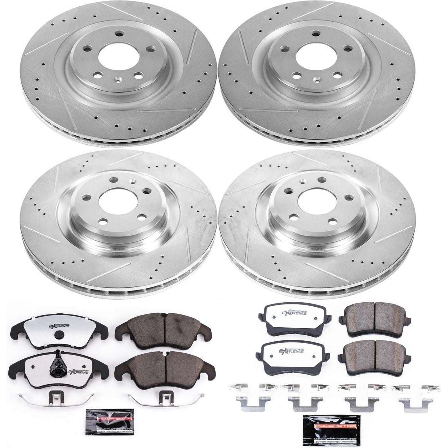 PowerStop Front & Rear Z26 Street Warrior Brake Kit | Audi S4 (11) (K6155-26)