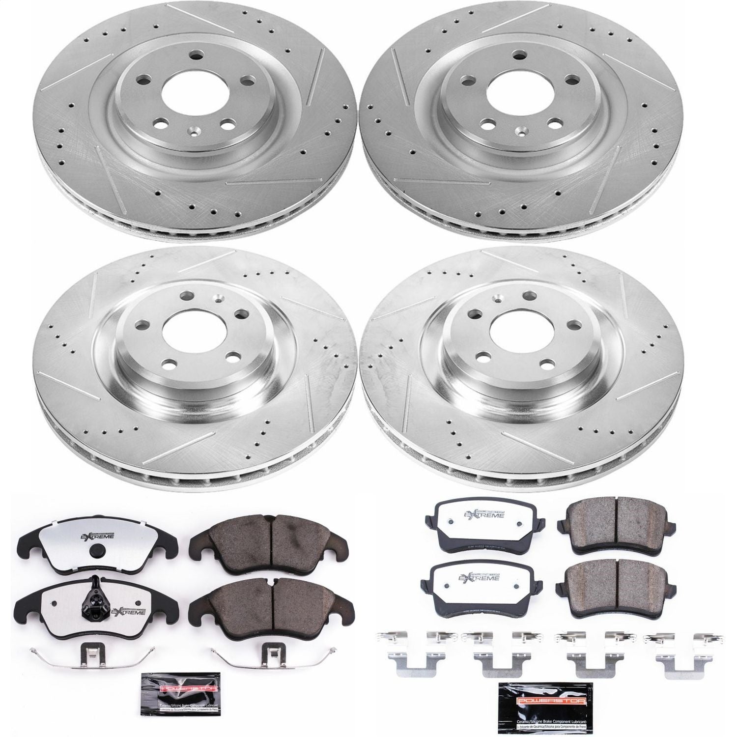 PowerStop Front & Rear Z26 Street Warrior Brake Kit | Audi S4 (11) (K6155-26)