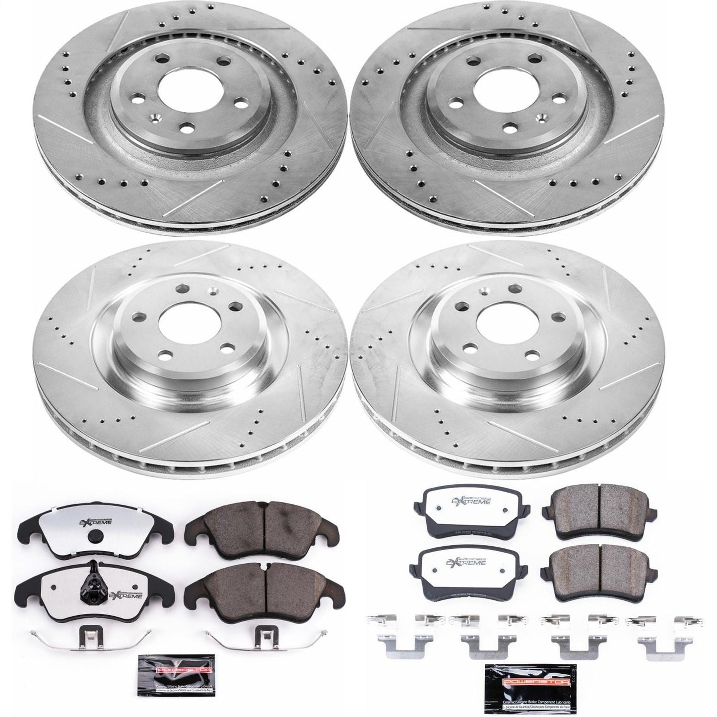 PowerStop Front & Rear Z26 Street Warrior Brake Kit | Audi S4 (10-11) (K6157-26)