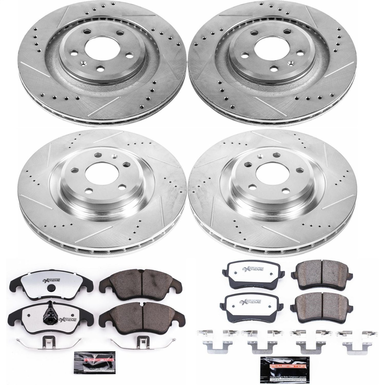PowerStop Front & Rear Z26 Street Warrior Brake Kit | Audi S4 (10-11) (K6157-26)
