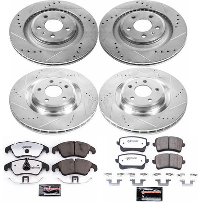 PowerStop Front & Rear Z26 Street Warrior Brake Kit | Audi S4 (10-11) (K6157-26)