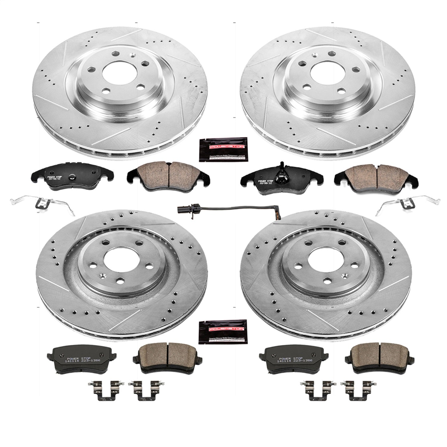 PowerStop Z23 Evolution Sport Front & Rear Brake Kit | Audi S4 (10-11) (K6157)