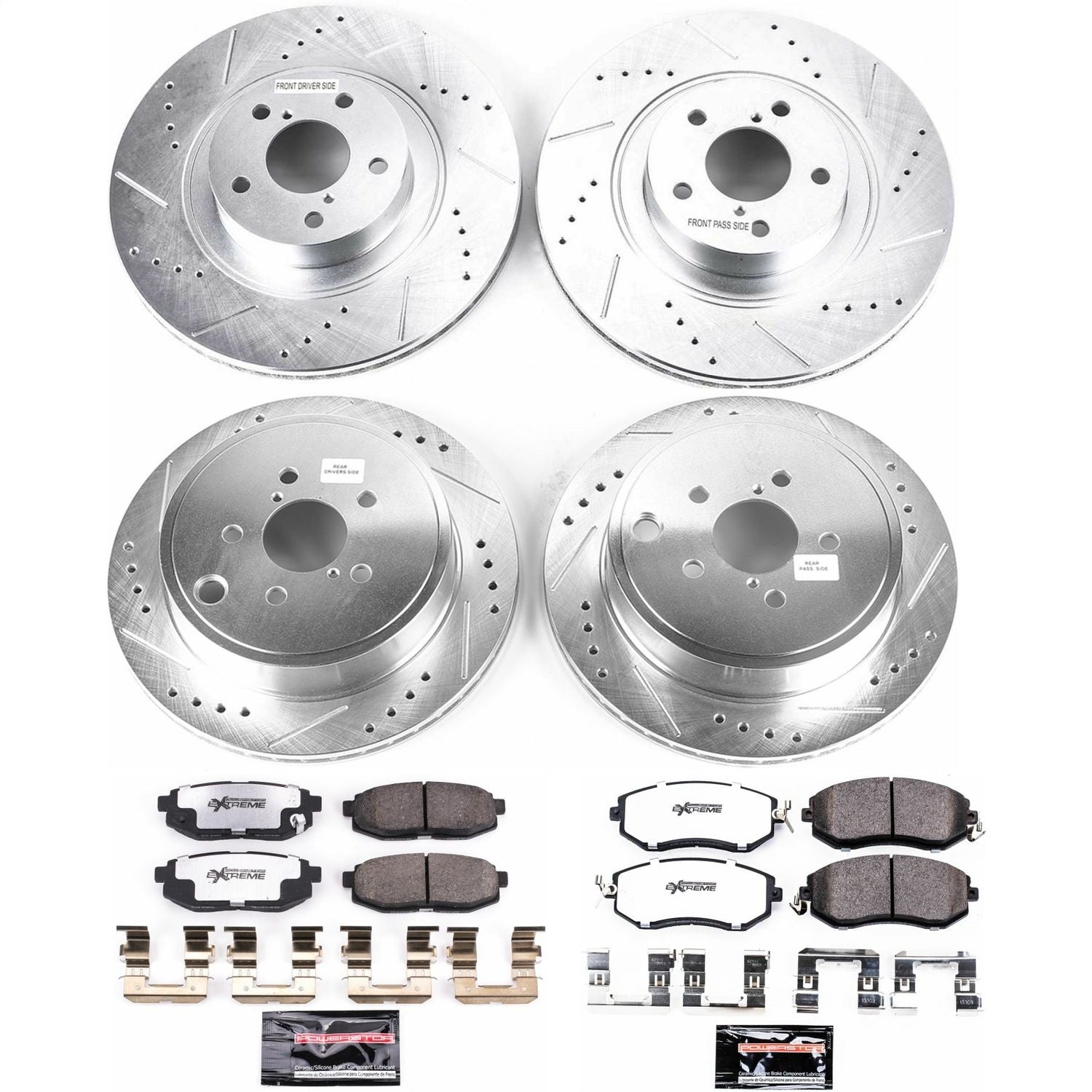 PowerStop Front & Rear Z26 Street Warrior Brake Kit | Scion FR-S (13-16) (K6164-26)