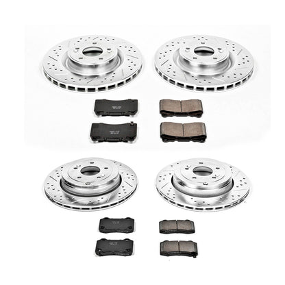 PowerStop Front & Rear Z23 Evolution Sport Brake Kit | Hyundai Genesis Coupe (10-16) (K6167)