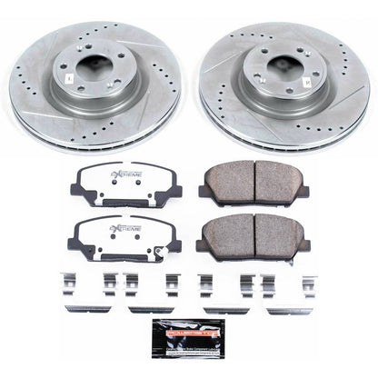 PowerStop Z26 Street Warrior Front Brake Kit | Hyundai Genesis Coupe (10-16) (K6169-26)