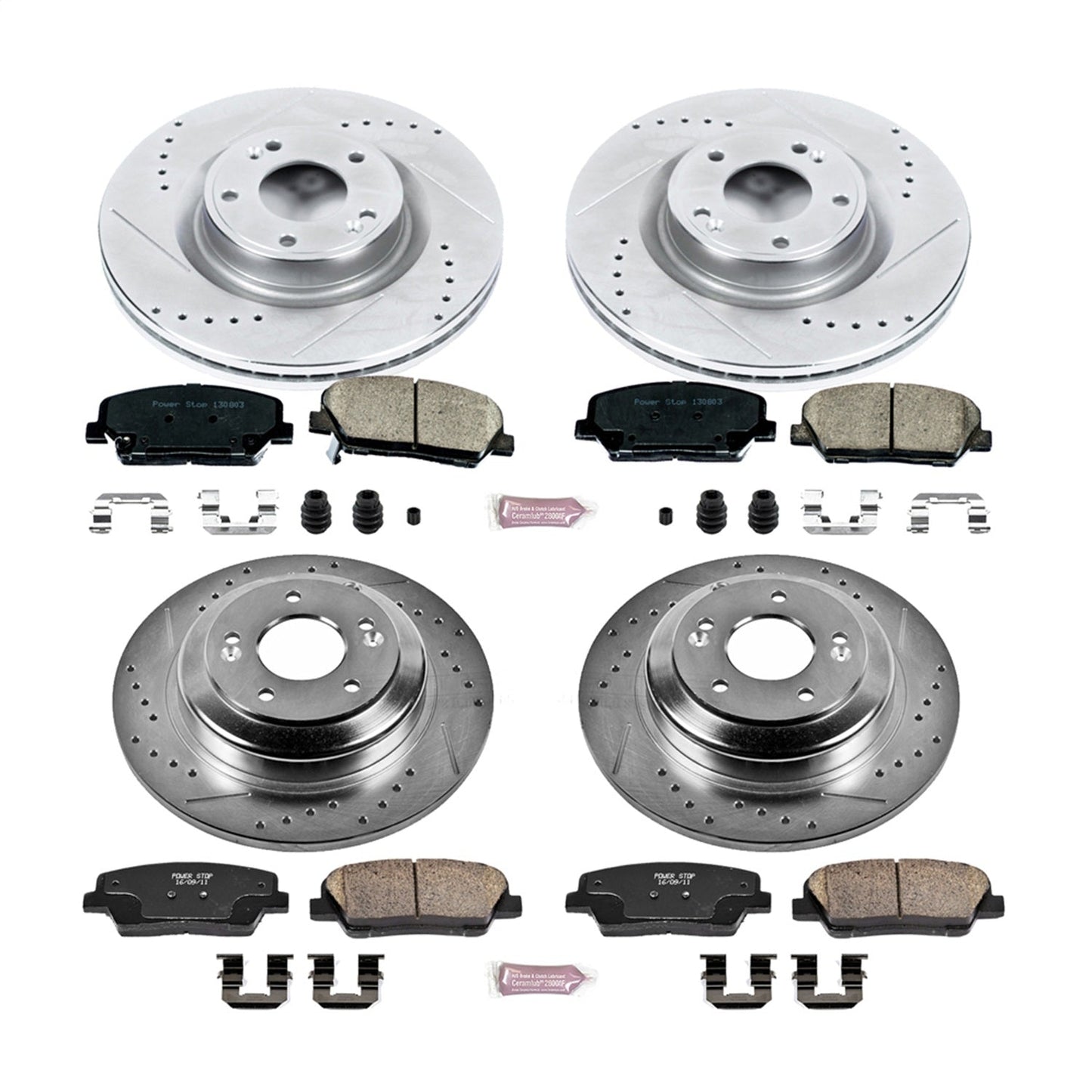 PowerStop Front & Rear Z23 Evolution Sport Brake Kit | Hyundai Genesis Coupe (10-16) (K6170)