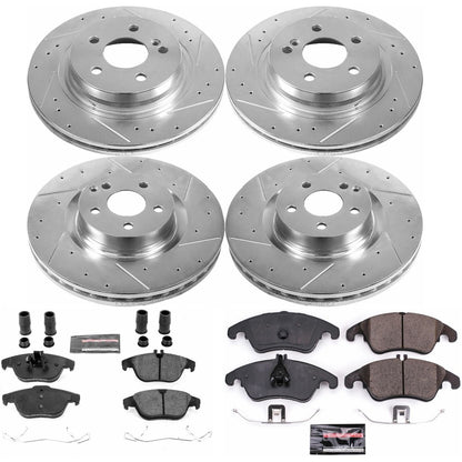 PowerStop Front & Rear Z23 Evolution Sport Brake Kit | Mercedes-Benz C250 (12-15) (K6206)