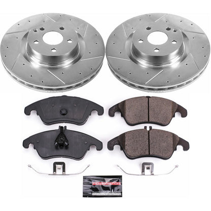 PowerStop Front Z23 Evolution Sport Brake Kit | Mercedes-Benz C250 (12-15) (K6207)