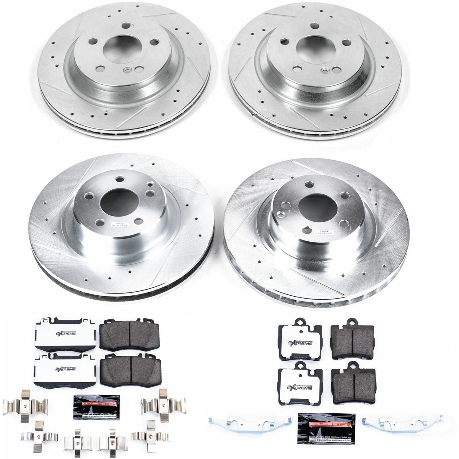 PowerStop Front & Rear Z26 Street Warrior Brake Kit | Mercedes-Benz CL500 (00-03) (K6211-26)