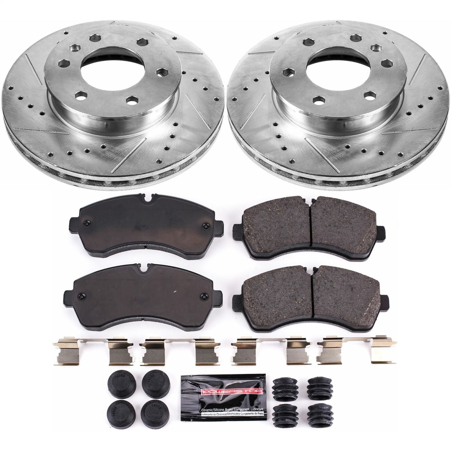 PowerStop Front Z23 Evolution Sport Brake Kit | Dodge Sprinter 3500 (07-09) (K6234)