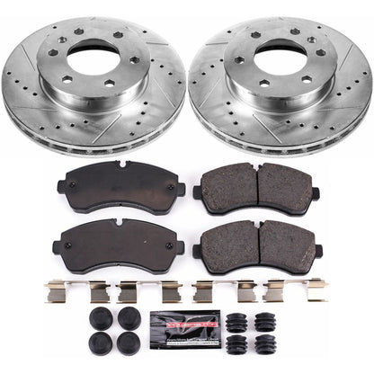 PowerStop Front Z23 Evolution Sport Brake Kit | Dodge Sprinter 3500 (07-09) (K6234)